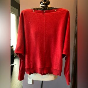 All Saints Red Cotton Sweater Top